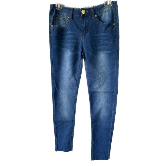VIP Juniors Southwestern Cowboy Boho Stretch Denim Jeans 7/8 - Picture 1 of 5